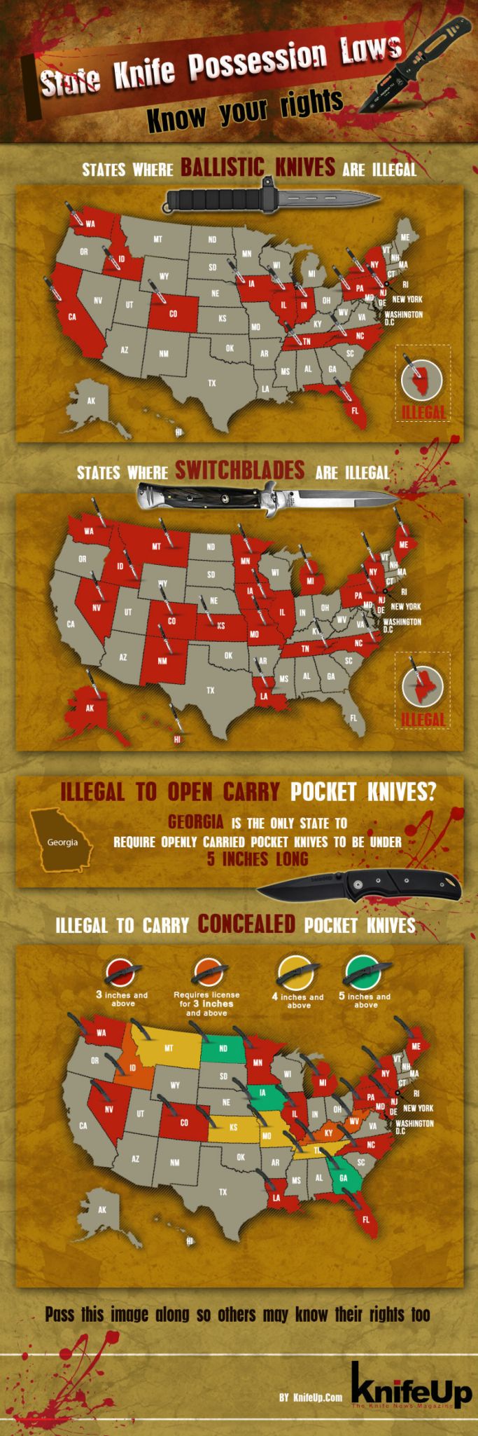 This Infographic Explains the Knife Laws in All 50 States Wide Open