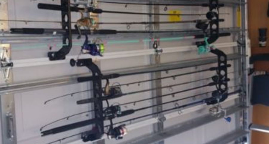 Organized Fishing Round Floor Rack for Fishing Rod Storage, Holds