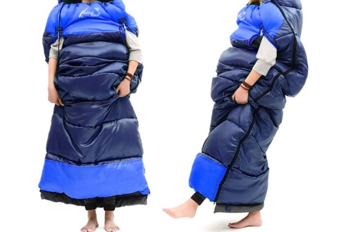 0 Degree Wearable Sleeping Bag for Adults Compact Lightweight Cold