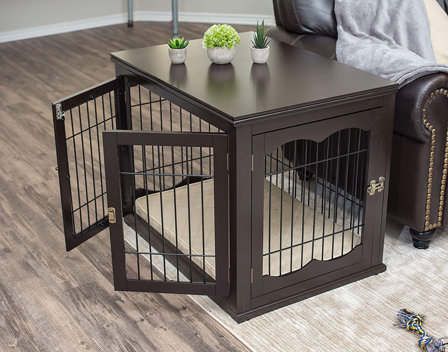 Newport pet crate top end table