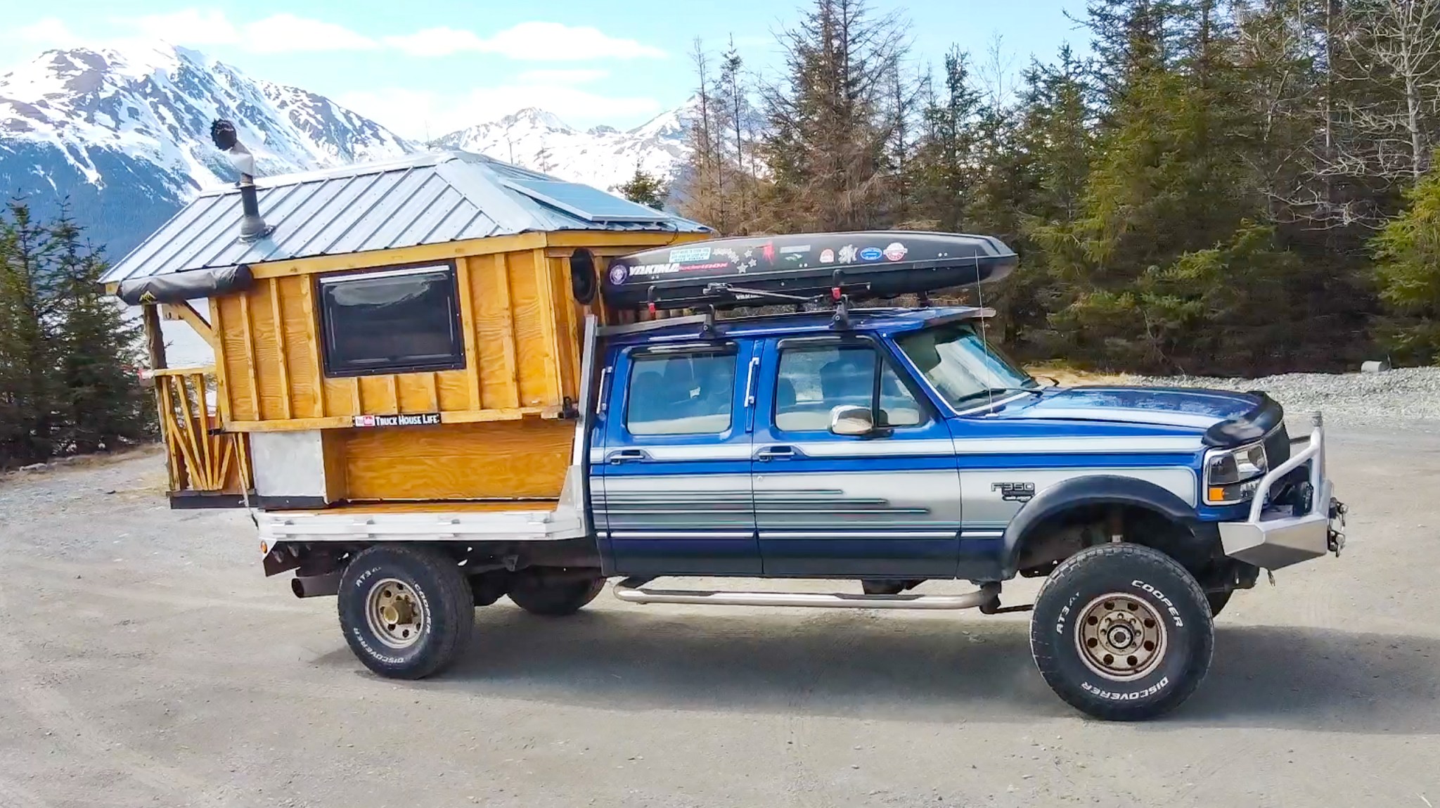 Man Builds Incredibly Cozy Tiny Cabin in Pickup Truck Bed