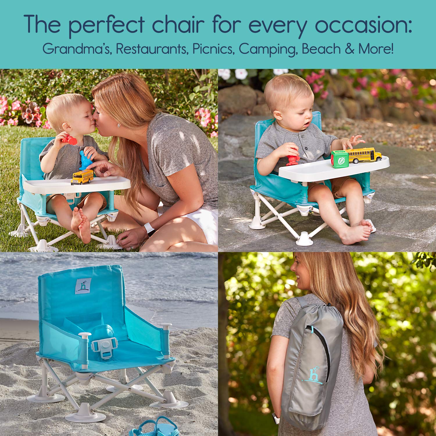 3 Best Camping High Chairs Of 2022 Budget Friendly Foldable Safe   Hiccapop Omniboost Travel Booster Seat With Tray For Baby Folding Portable High Chair For Eating Camping Beach Lawn Grandmas Tip Free Design Straps To Kitchen Chairs Go Anywhere High Chair.  