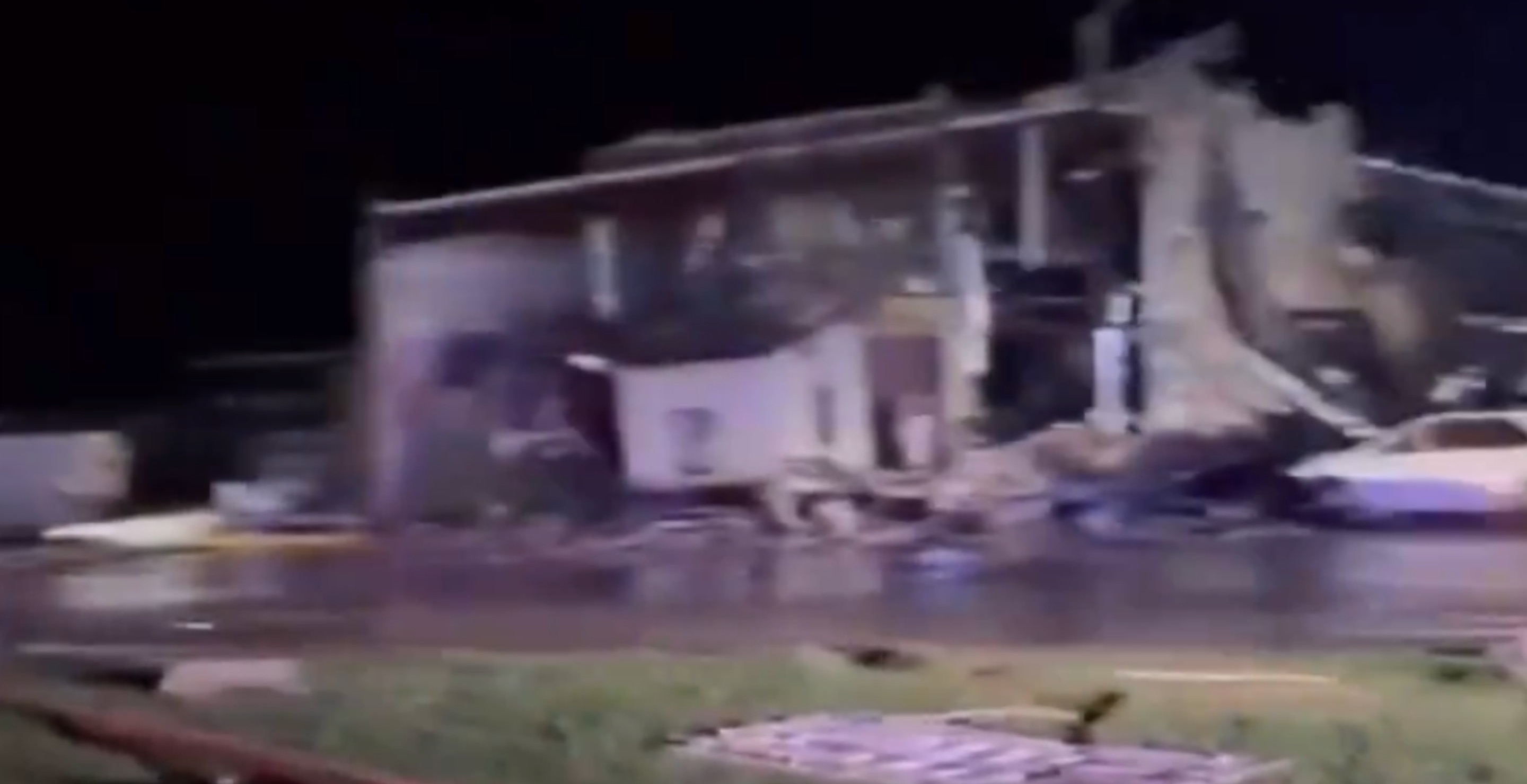 Viral Footage Shows Utter Carnage After Texas Tornado Collapses Gas Station, Killing Five