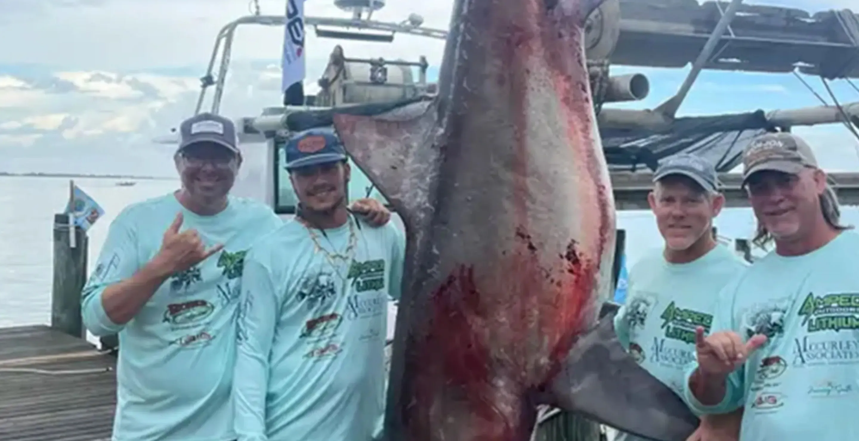 Alabama Angler Hooks Massive 500 Pound Bull Shark During Fishing Tournament