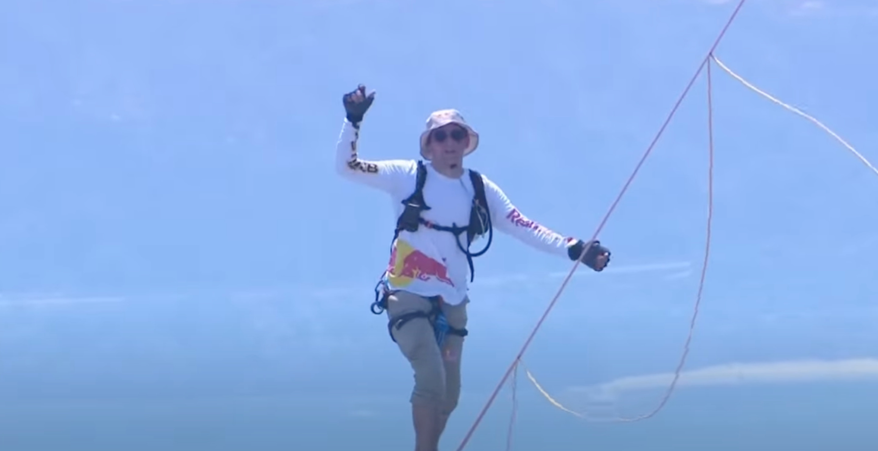 Italian Man Just Completed An Insane Slackline From Mainland To Sicily