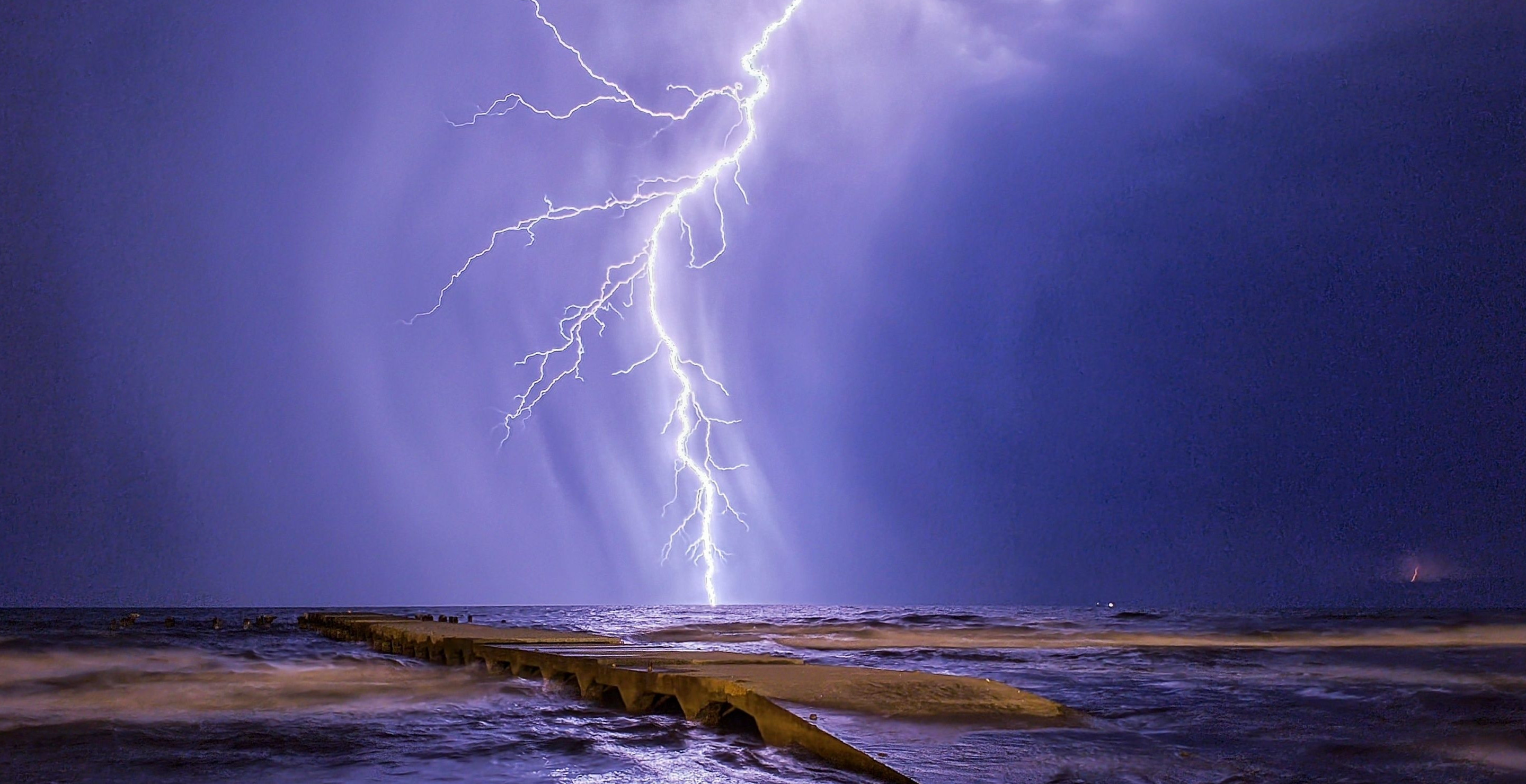 Lightning Strikes Near Police Cruiser In Electric Video