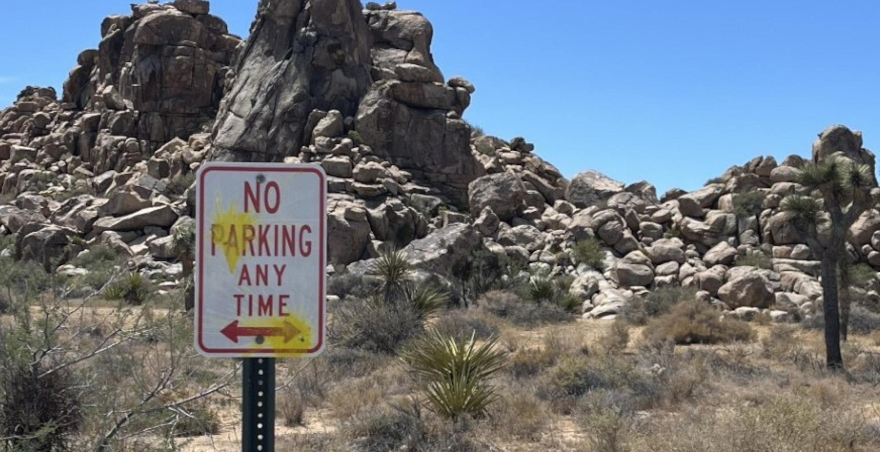 German Tourists Deface Joshua Tree Sign With Paintballs