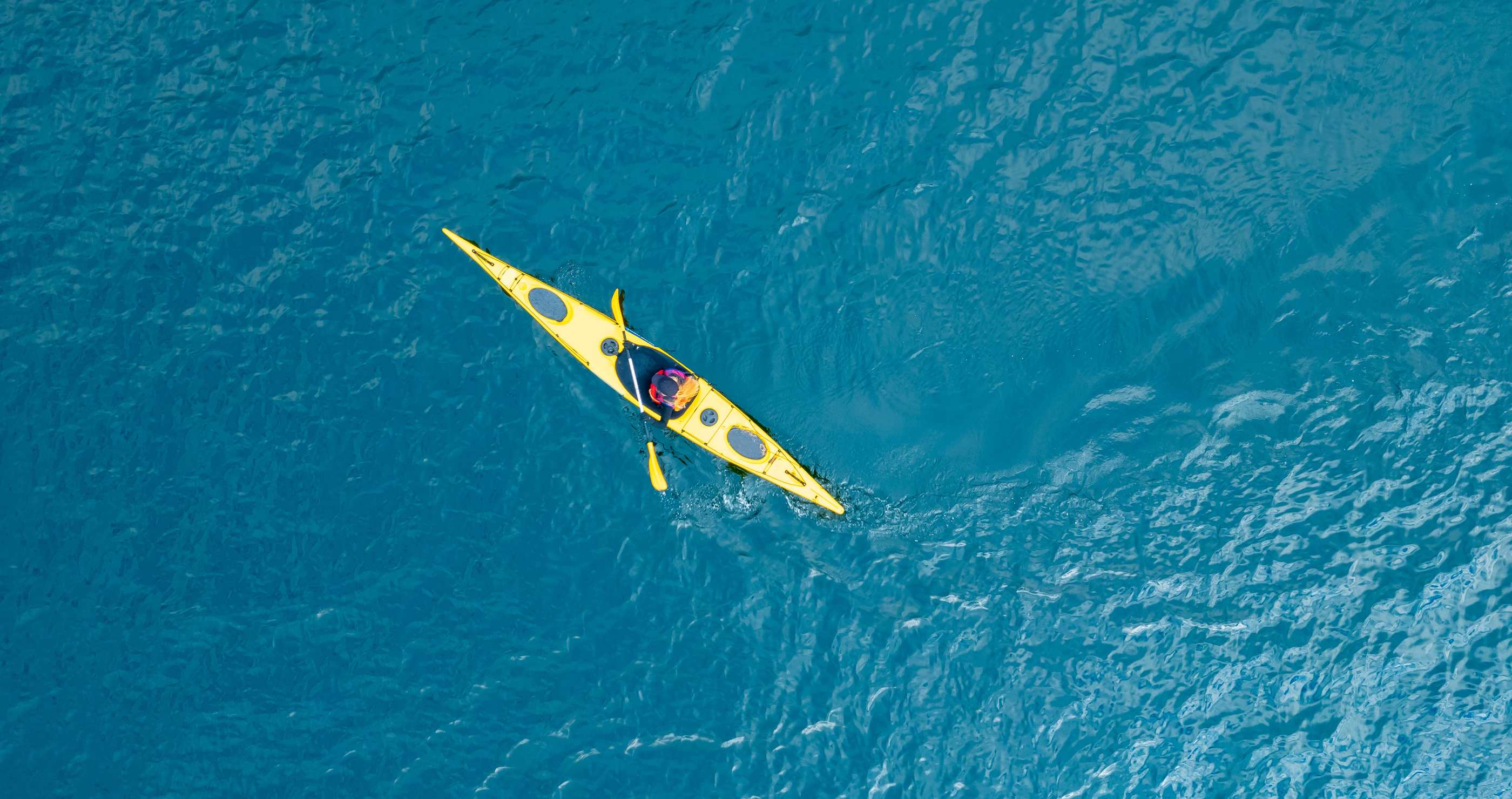 kayak in the ocean