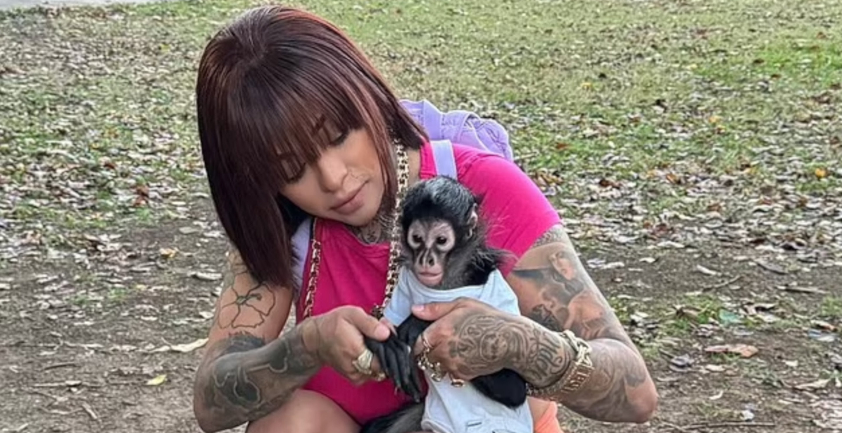 Texas Police Confiscated nfluencer Brandi Botello's Pet Spider Monkey Jorgie Boy After DUI Crash