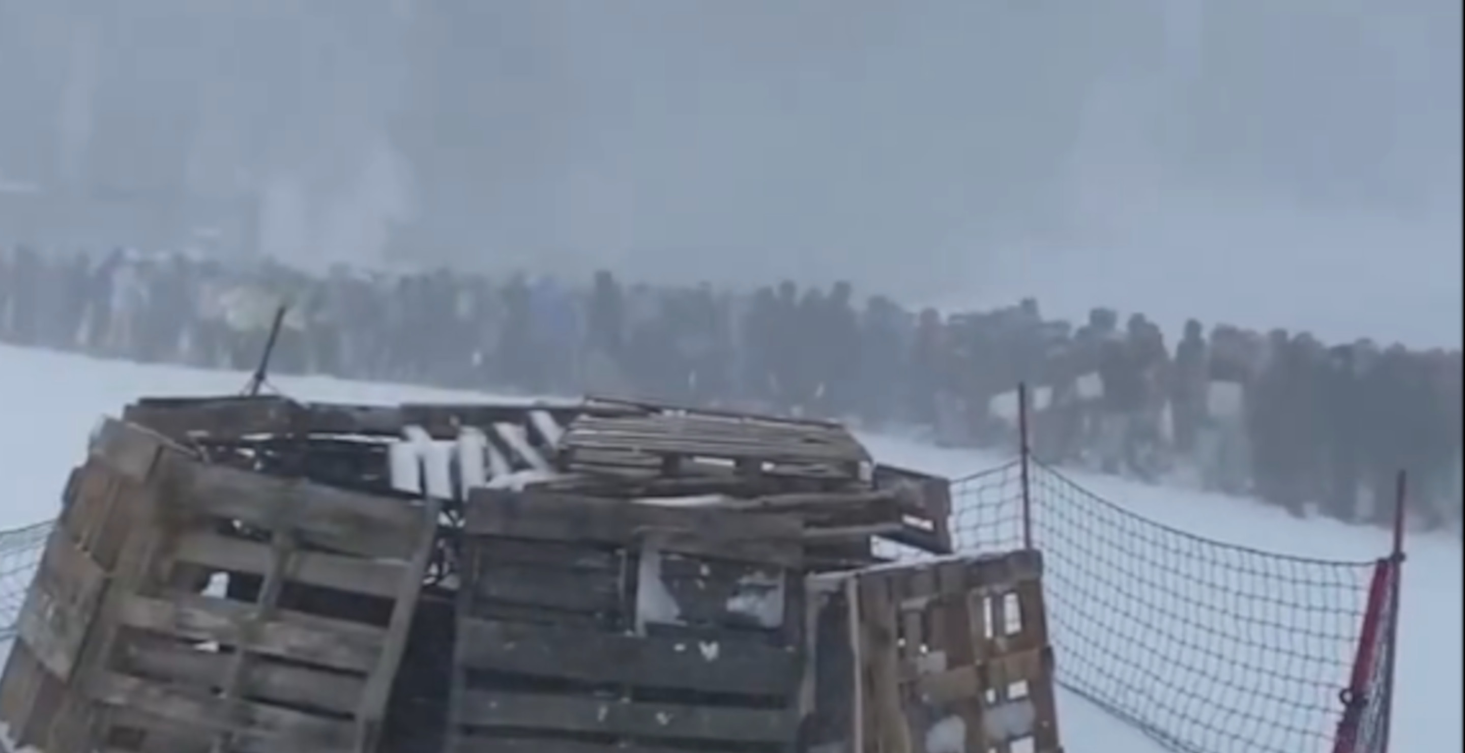 Wild Viral Video Shows Massive Line Of Skiers Waiting In Extreme Cold