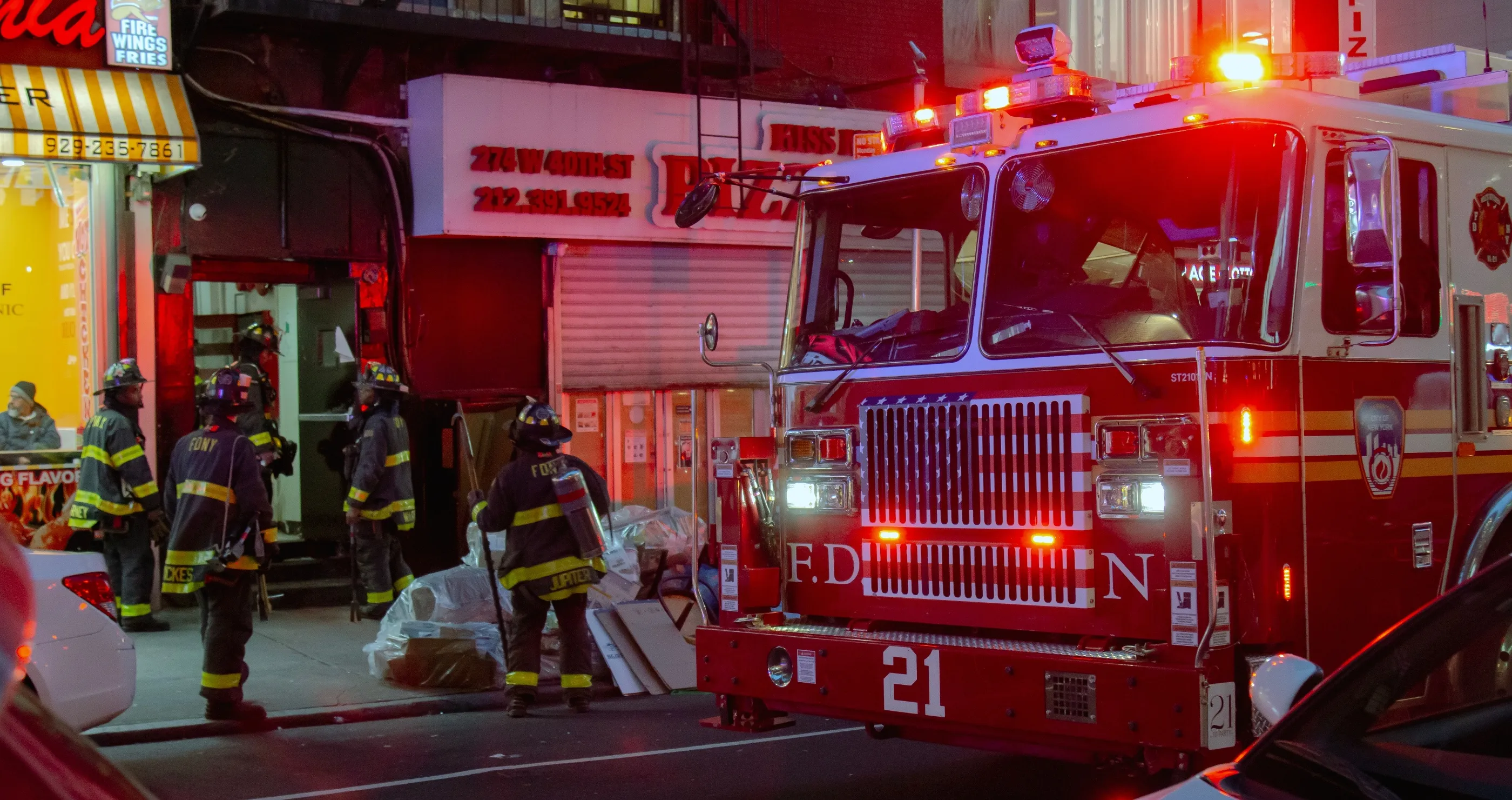 cat jumps three stories from burning building